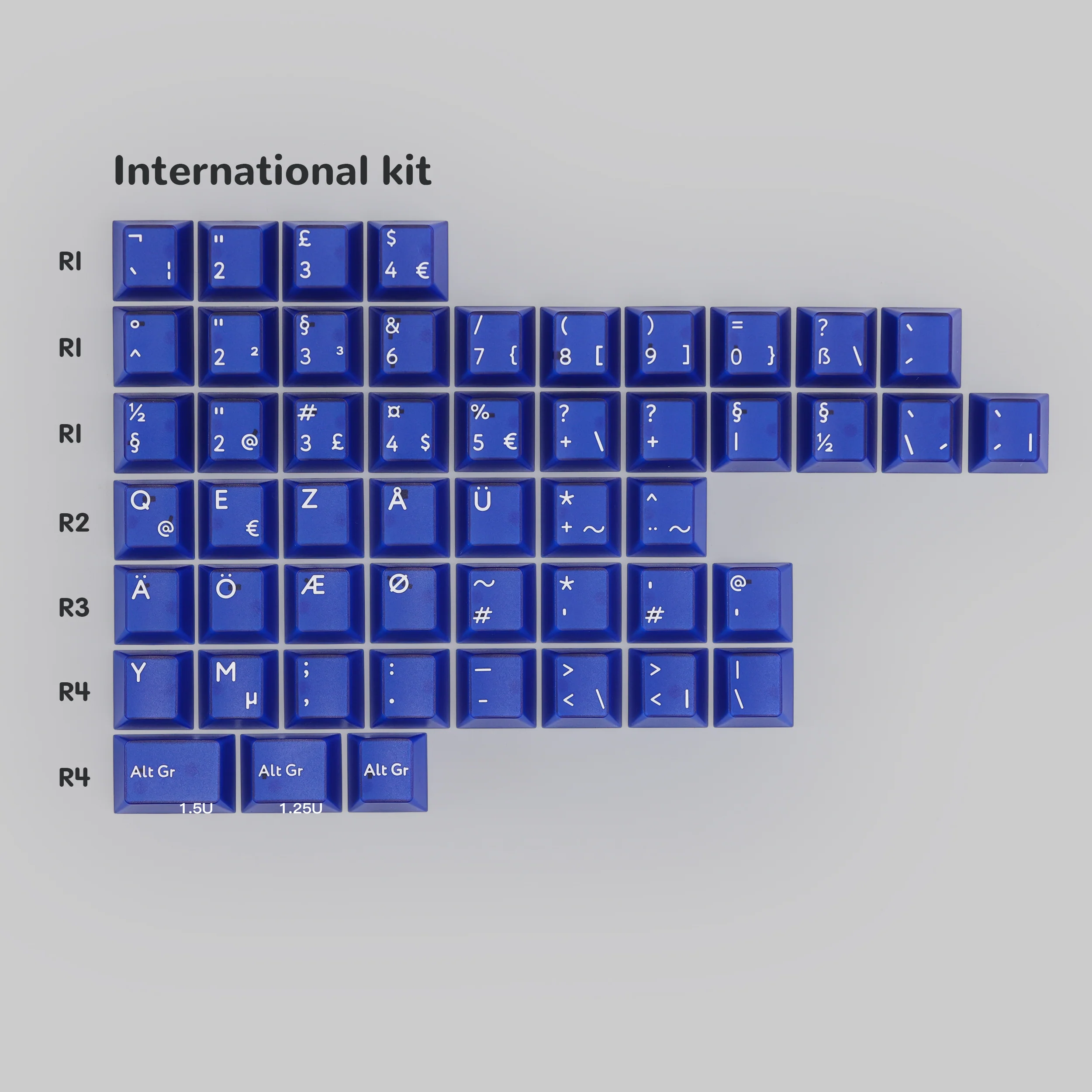 PBTFans Klein Blue R2 Keycap set - Image 3